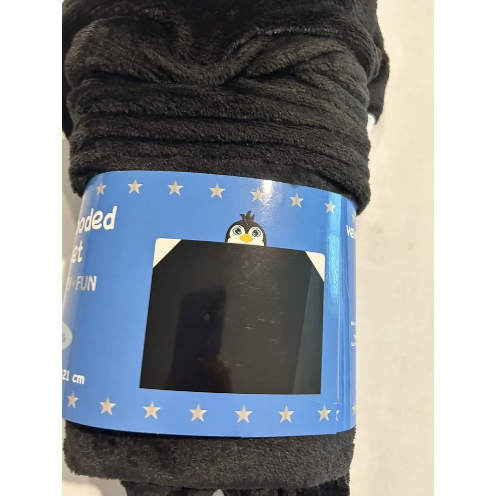 Penguin Velvet Hooded Blanket New New Kids Plush Birthday Christmas‎ 40 X 47.5